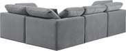Indulge - Velvet 4 Piece Modular Corner Sectional - Simple Home Plus