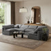 Indulge - Velvet 6 Piece Modular U-Shaped Sectional - Simple Home Plus