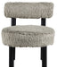 Ambre - Vegan Shearling Fabric Upholstered Accent Chair - Taupe - Simple Home Plus