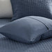 Keaton - Twin Reversible Coverlet Set - Navy - Simple Home Plus