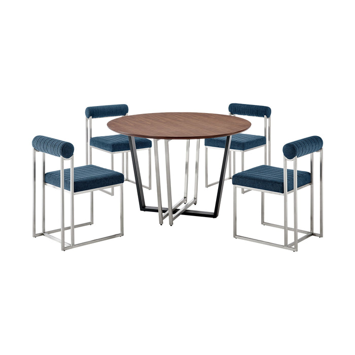 Joana Anastasia - Round Walnut Dining Table Set - Simple Home Plus