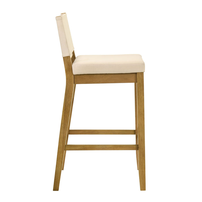 Yaneli - Contemporary Natural Wood Bar Height Kitchen Bar Stool - Simple Home Plus