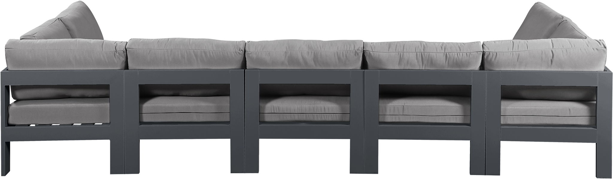Nizuc - Outdoor Patio 7 Piece Modular Sectional With Gray Frame - Simple Home Plus