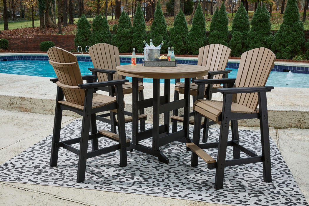 Fairen Trail - Black / Driftwood - 5 Pc. - Dining Set with 4 Chairs - Simple Home Plus