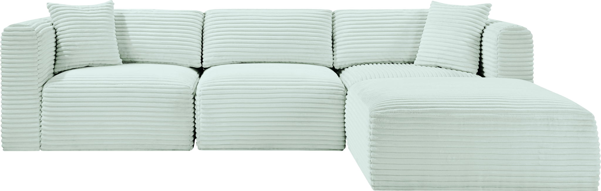 Shaggy - 4 Piece Modular Sectional - Simple Home Plus