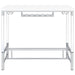 Norcrest - Acrylic Leg Bar Table - White High Gloss - Simple Home Plus