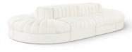 Rummi - Oval Velvet Performance Fabric Upholstered 8 Piece Modular Sectional - Simple Home Plus