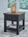 Wildenauer - Brown / Black - Rectangular End Table - Simple Home Plus