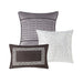 Rhapsody - California King 7 Piece Comforter Set - Gray / Taupe - Simple Home Plus