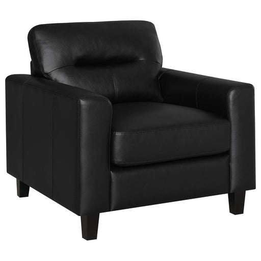 Scotland - Faux Leather Upholstered Track Arm Chair - Simple Home Plus