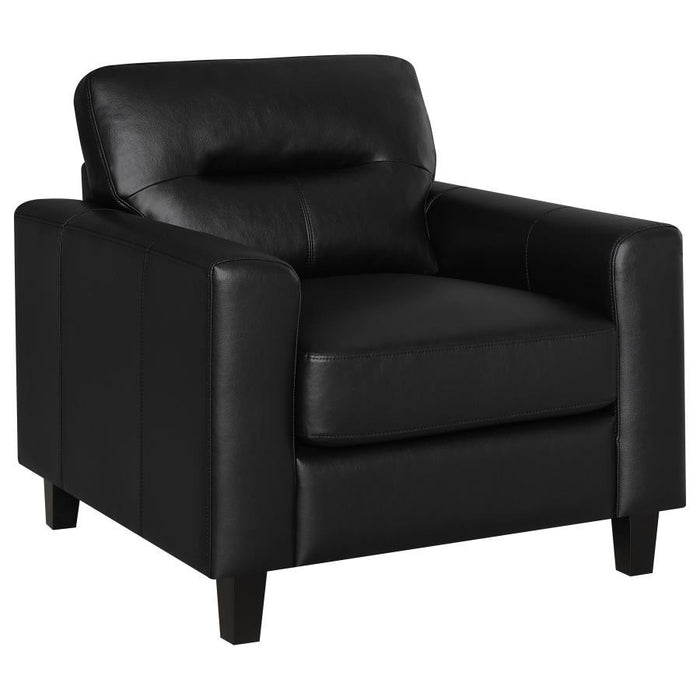Scotland - Faux Leather Upholstered Track Arm Chair - Simple Home Plus