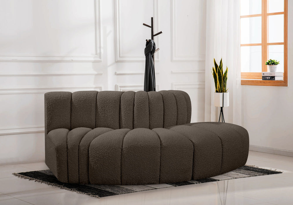 Arc - Boucle Fabric 3 Piece Modular Sofa - Simple Home Plus