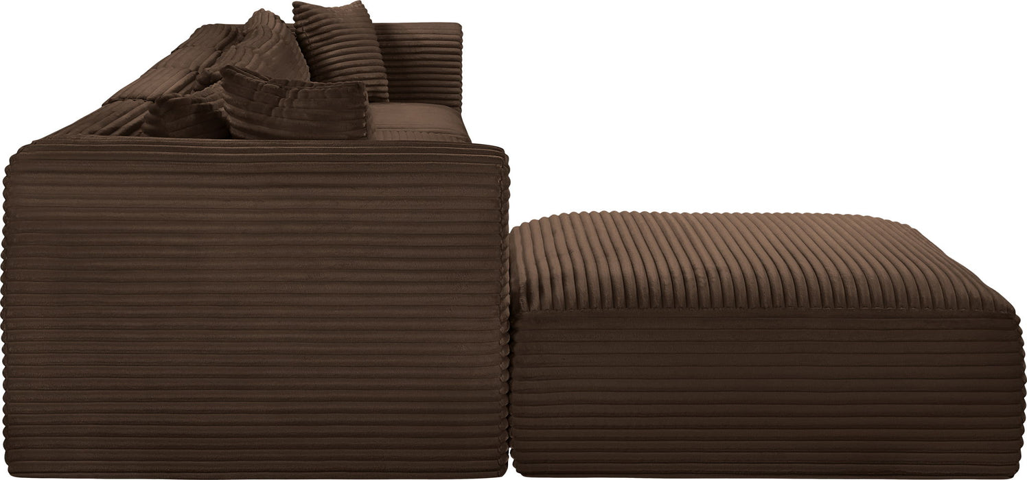 Shaggy - 5 Piece Modular Sectional With Ottoman - Simple Home Plus