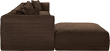 Shaggy - 5 Piece Modular Sectional With Ottoman - Simple Home Plus