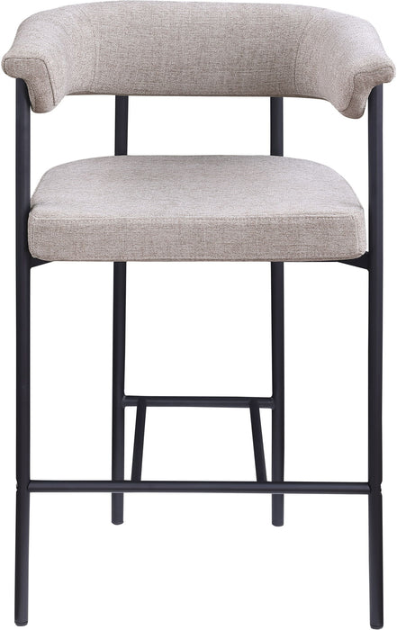 Malin - Linen Counter Stool (Set of 2) - Taupe - Simple Home Plus