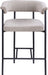Malin - Linen Counter Stool (Set of 2) - Taupe - Simple Home Plus
