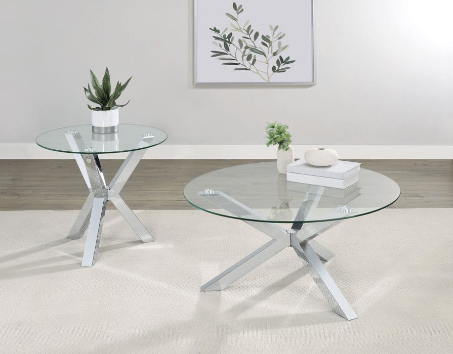 Kenzie - Round Coffee Table Set - Simple Home Plus