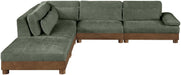 Turin - Chenille Fabric Upholstered Modular Sectional - Green - Simple Home Plus
