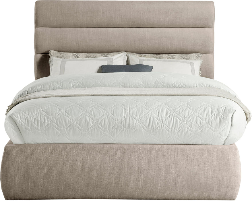 Adam - Linen Fabric Bed With 52" Headboard - Simple Home Plus