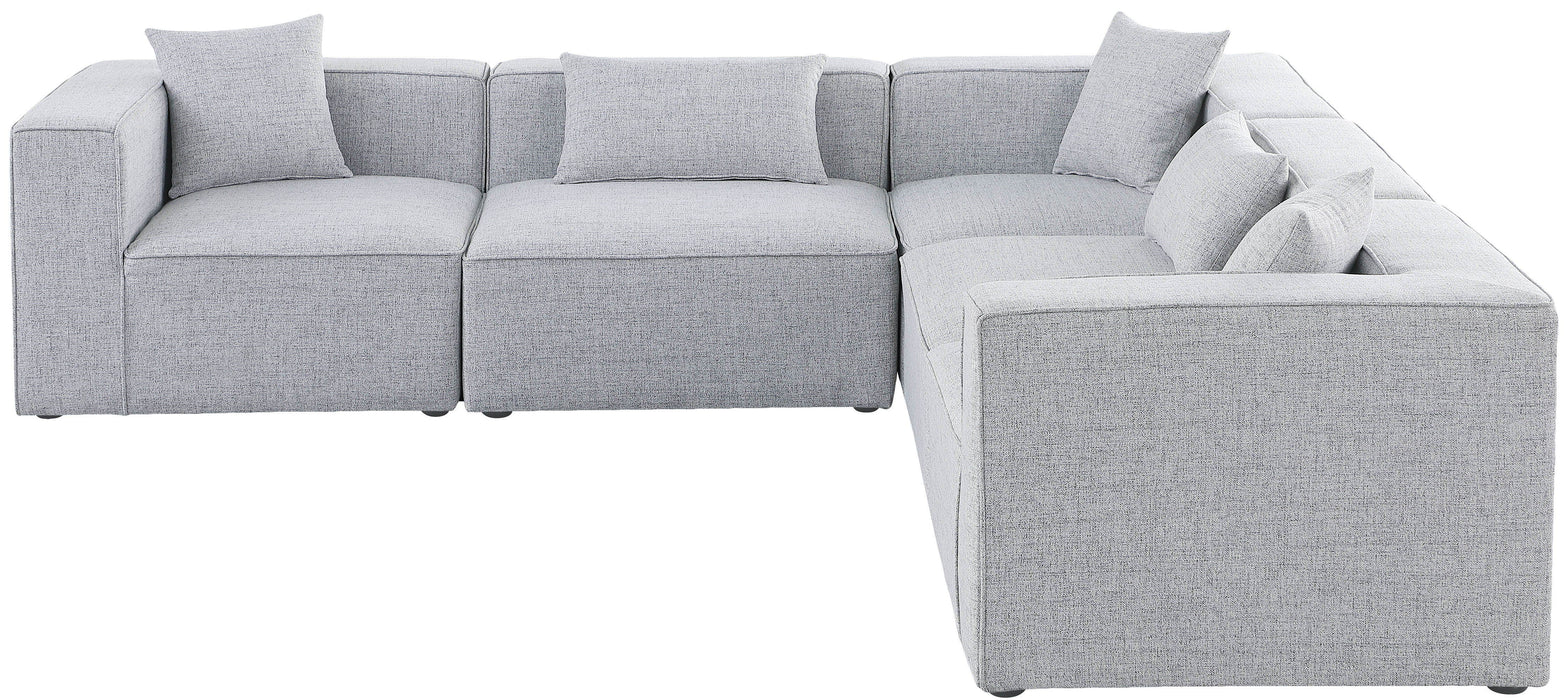 Cube - Linen 5 Piece Modular Corner Sectional - Simple Home Plus