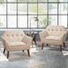 Newport - Wide Mid-Century Modern Lounge Chair (Set of 2) - Beige - Simple Home Plus