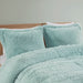 Malea - King Shaggy Long Comforter Mini Set - Aqua - Simple Home Plus