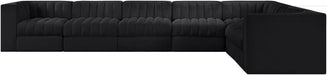 Rummi - Velvet Performance Fabric Upholstered 7 Piece Modular Sectional (With 3 Corner Chairs) - Simple Home Plus