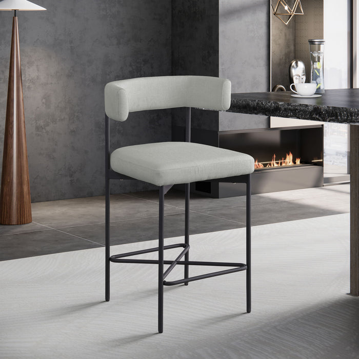Rivage - Durable Stool With Black Frame (Set of 2) - Simple Home Plus