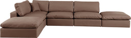 Comfy - 6 Piece Faux Leather Modular Sectional - Simple Home Plus