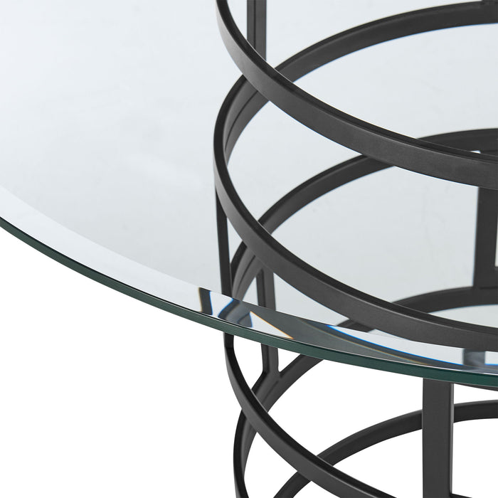 Diaz - Contemporary Round Dining Table - Matte Black - Simple Home Plus