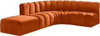 Arc - Velvet 5 Piece Corner Modular Sofa - Simple Home Plus