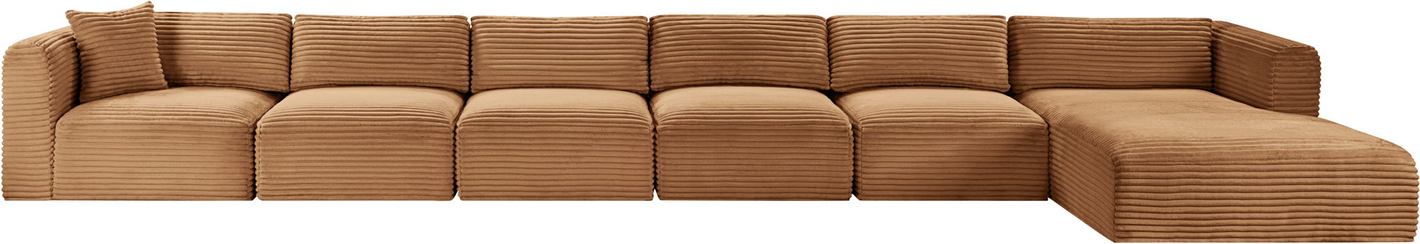 Shaggy - Fabric 6 Piece Modular Sectional With Chaise - Simple Home Plus