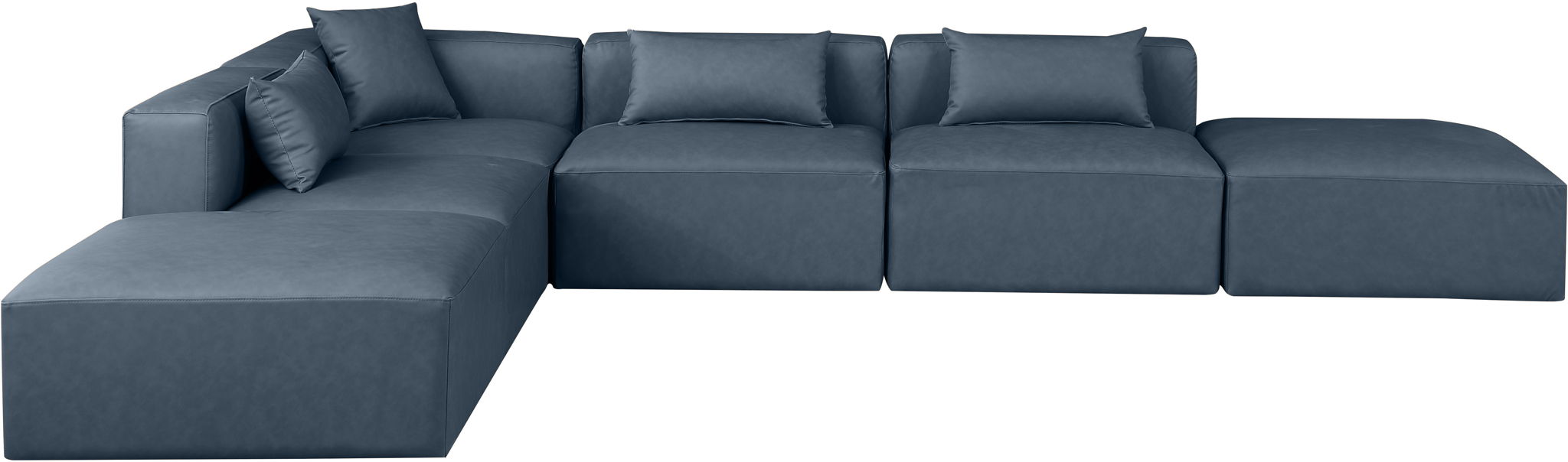 Cube - 6 Piece Modular Corner Armless Sectional - Simple Home Plus