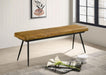 Misty - Leather Upholstered Dining Bench - Antique Camel - Simple Home Plus