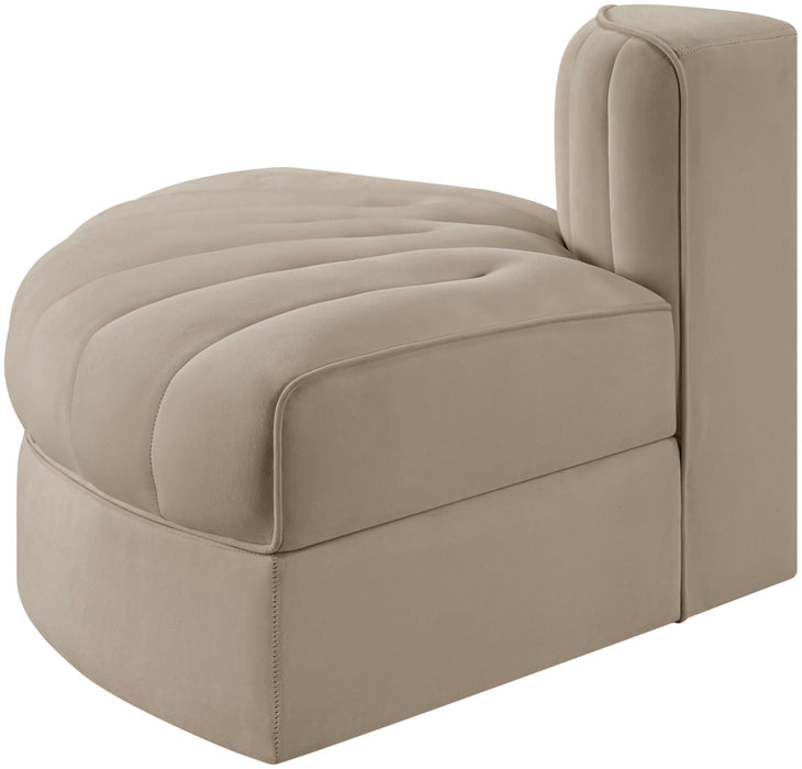 Rummi - Velvet Performance Fabric Upholstered Modular Chair - Simple Home Plus