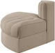 Rummi - Velvet Performance Fabric Upholstered Modular Chair - Simple Home Plus