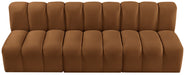 Arc - Velvet 3 Piece Modular Straight Sofa - Simple Home Plus