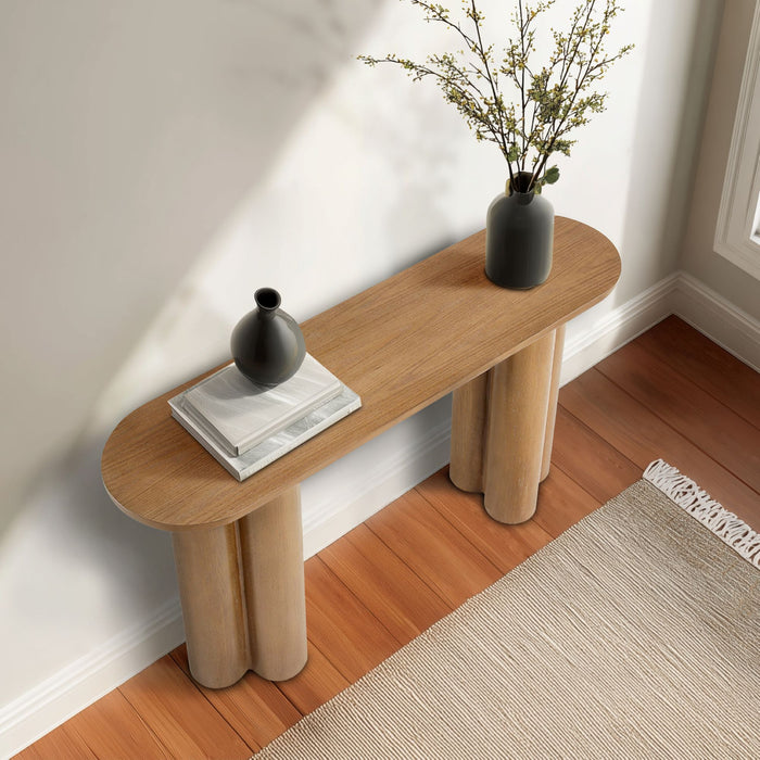 Benji - Oval Console Table - Natural
