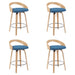 Sonia - Modern Swivel Counter Height Bar Stool - Patterned Oak Wood Finish - Simple Home Plus