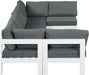 Nizuc - Outdoor Patio 6 Piece Modular Sectional With White Frame - Simple Home Plus