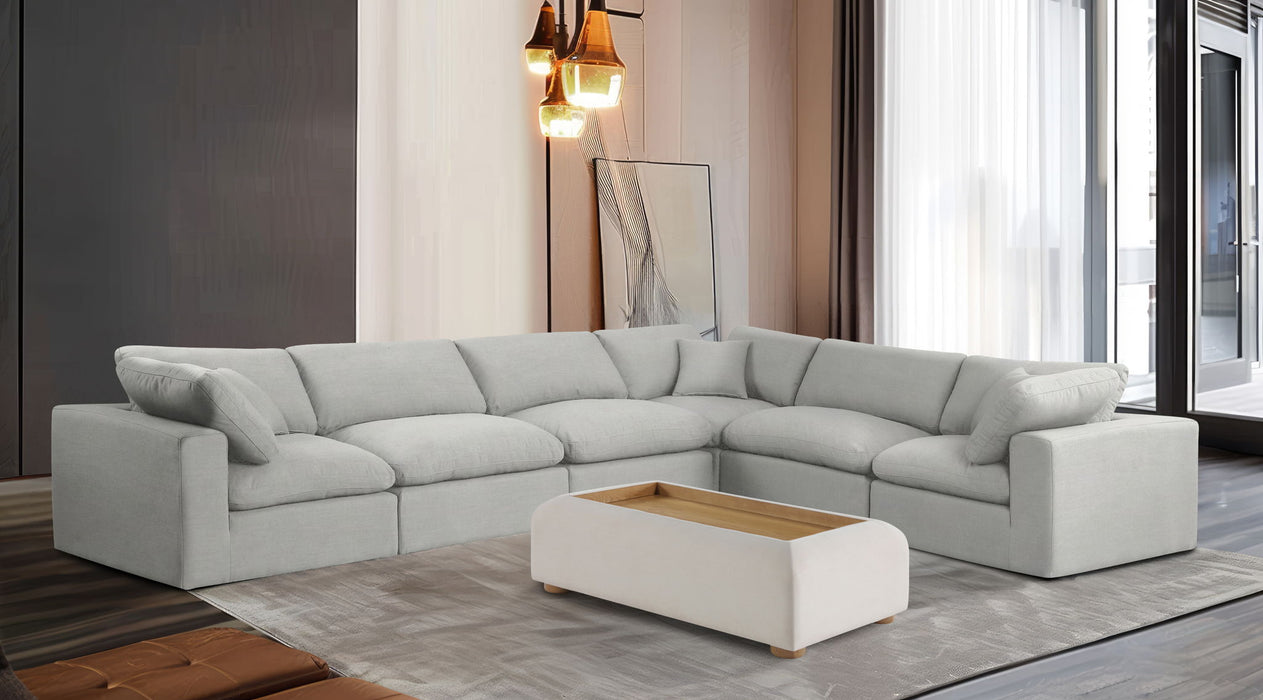 Comfy - 6 Piece Linen Modular Corner Sectional - Simple Home Plus