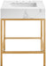 Marmo - Engineered Marble Bathroom Vanity With Gold Base - Simple Home Plus