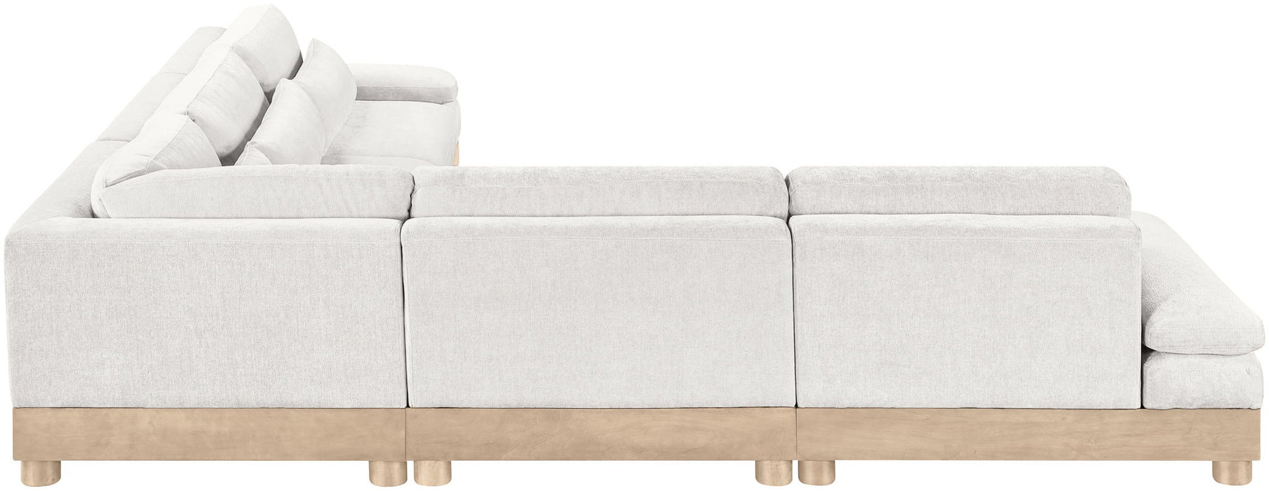 Turin - Chenille Fabric Upholstered Modular Sectional - White - Simple Home Plus