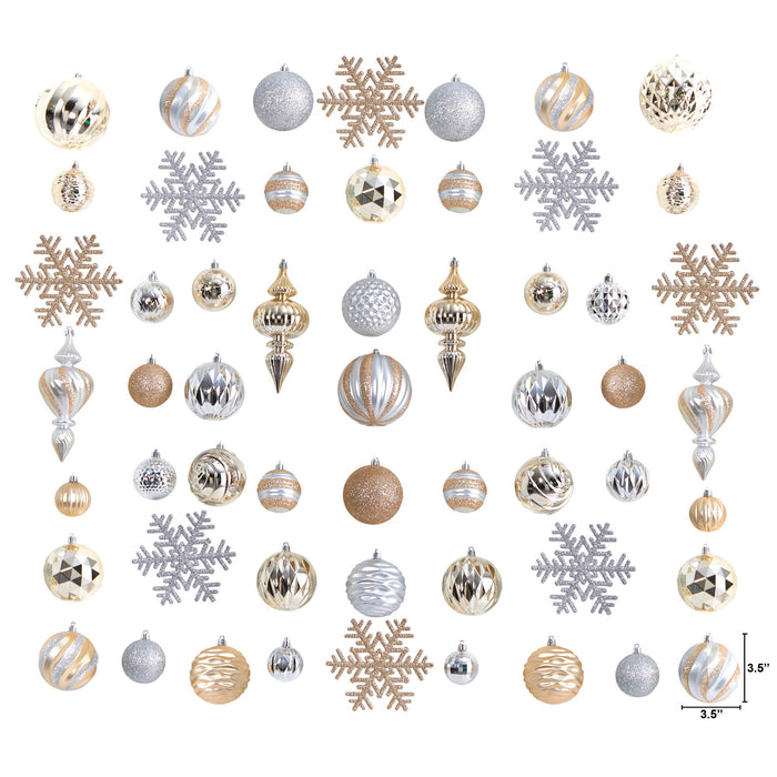 81 pcs Shatterproof Ornament Set