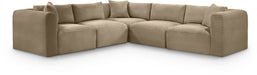 Shaggy - Fabric 5 Piece Modular Corner Sectional - Simple Home Plus