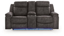 Brysonview - Double Reclining Loveseat With Console - Charcoal - Simple Home Plus