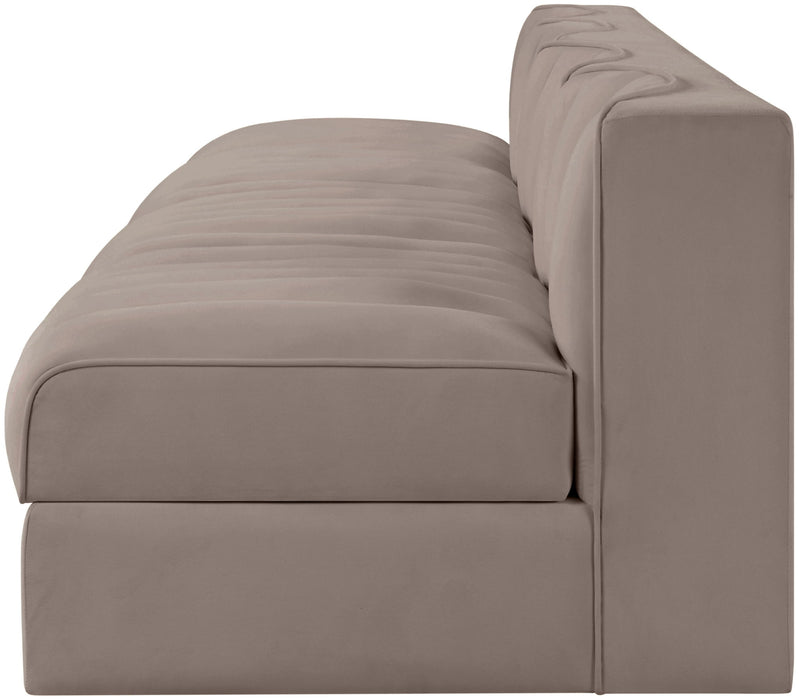 Rummi - Armless Velvet Performance Fabric Upholstered 4 Piece Modular Sofa - Simple Home Plus