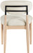 Riccio - Performance Fabric Upholstered Dining Side Chair (Set of 2) With Light Brown Legs - Cream - Simple Home Plus