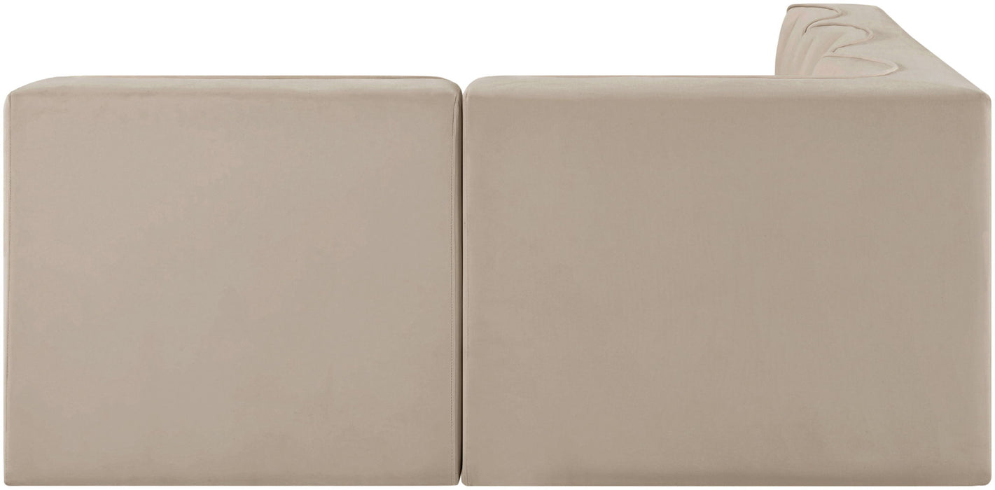 Rummi - Armless Velvet Performance Fabric Upholstered 4 Piece Modular Sectional - Simple Home Plus