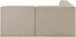 Rummi - Armless Velvet Performance Fabric Upholstered 4 Piece Modular Sectional - Simple Home Plus